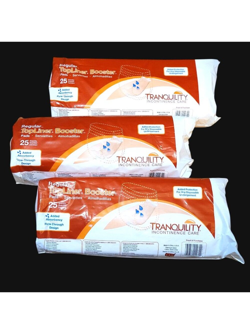 Tranquility TopLiner Booster Pads 3x25 RegularAdd to Disposable Undergarments